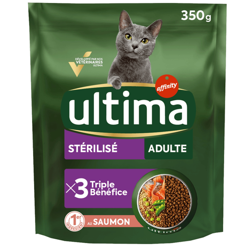 [3700260417767] ULTIMA Salmon Dry Food for Sterilized Adult Cats 350 g