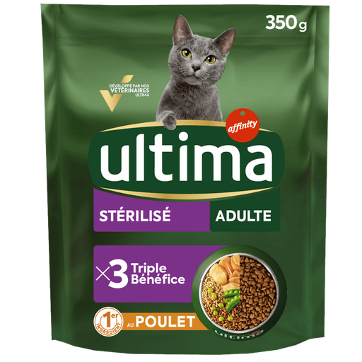 [3700260417774] ULTIMA Chicken Dry Food for Sterilized Adult Cats 350 g