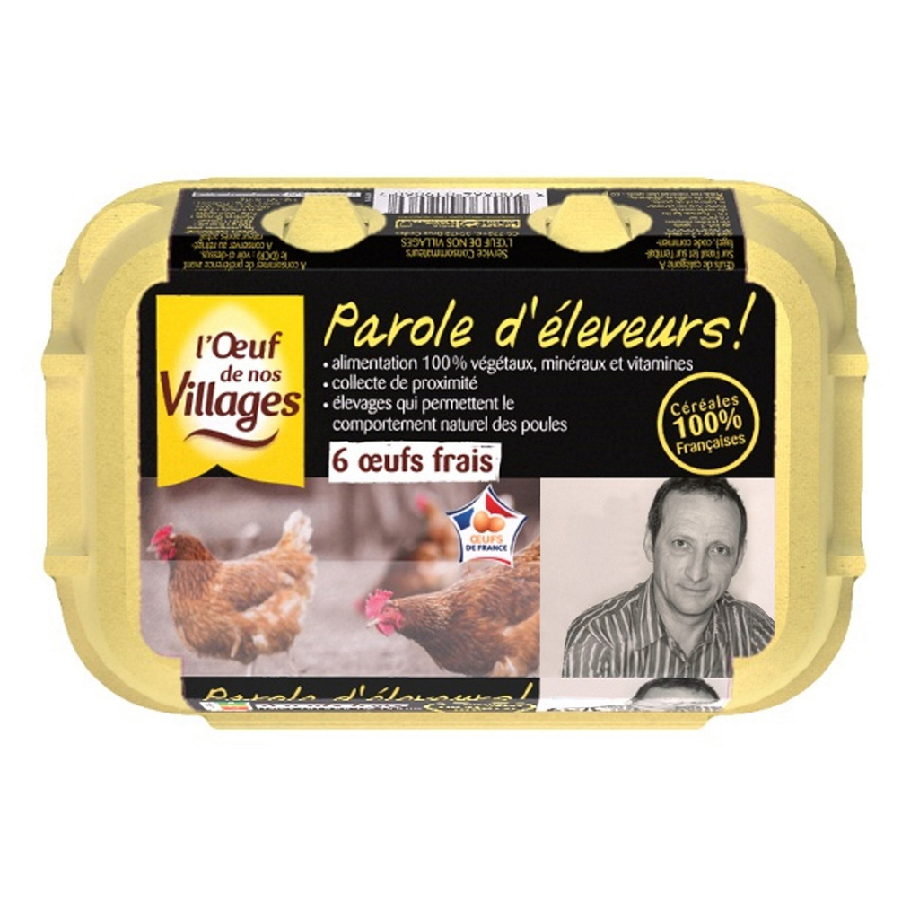 L'OEUF DE NOS VILLAGES Fresh barn eggs 6x60g