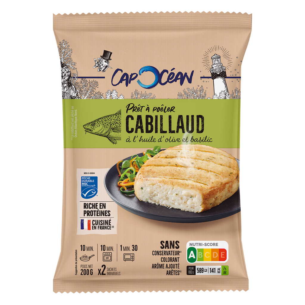 CAP OCEAN Bacalao listo para saltear aceite de oliva albahaca 200 g