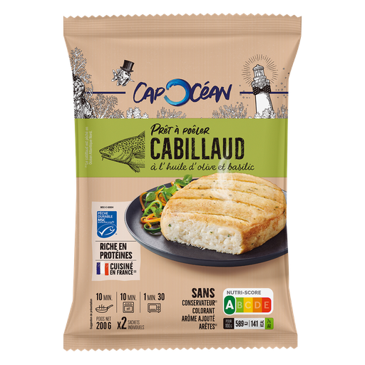 [3700966566219] CAP OCEAN Cod ready to pan-fry olive oil basil 200 g