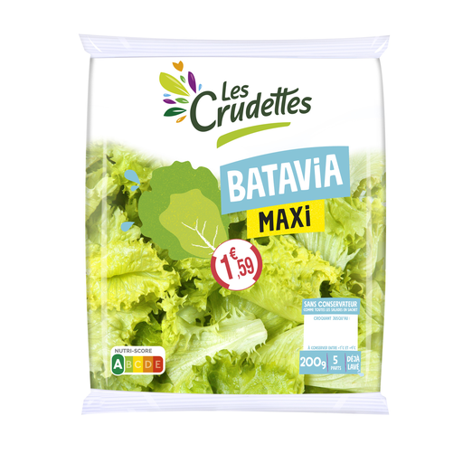 [3701035101454] LES CRUDETTES Batavia Lettuce Maxi Format 200 g
