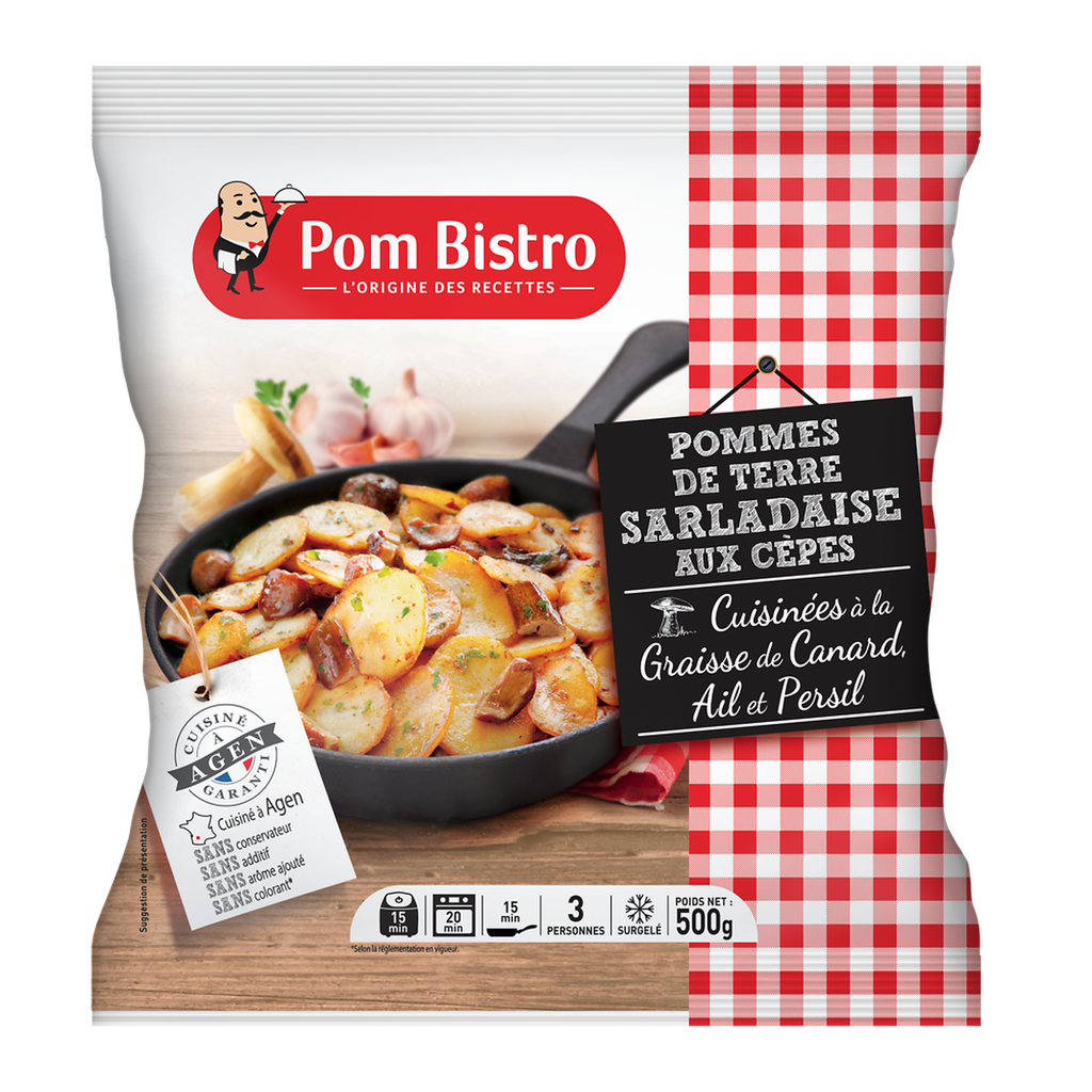 POM BISTRO Patatas sarladaise con boletus cocinadas en grasa de pato ajo y perejil 500 g