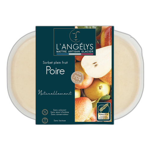 [3760039985644] L'ANGELYS Pear Fruit Sorbet 0.5 kg