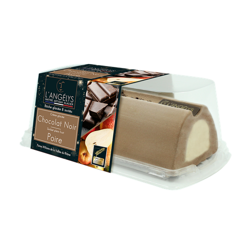 [3760039986504] ANGELYS Postre helado chocolate negro y sorbete de pera 500 g