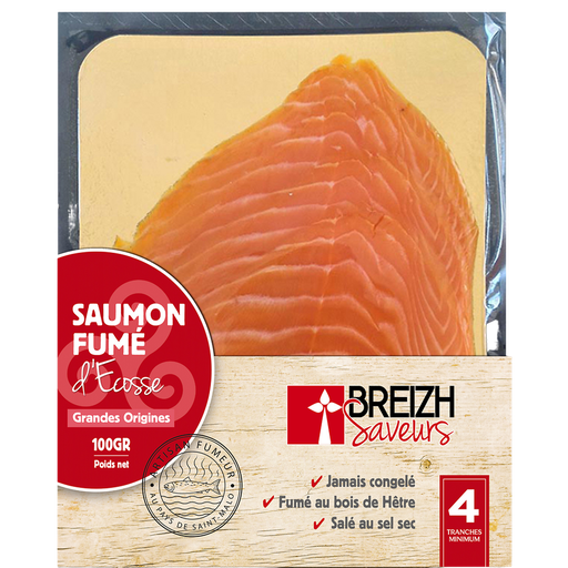 [3760114910639] BREIZ Scottish Smoked Salmon recyclable 100 g