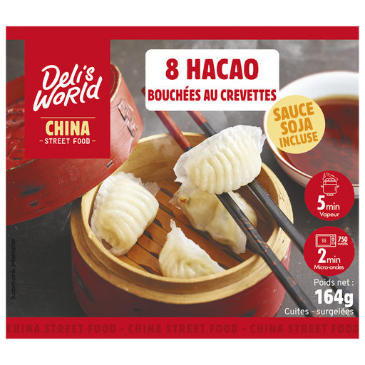 [3760184013315] DELI'S WORLD Dim Sum Hacao de Gambas al Vapor 164 g