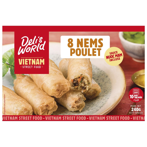 [3760184013360] DELI'S WORLD Nem au poulet sauce nuoc mam 240 g