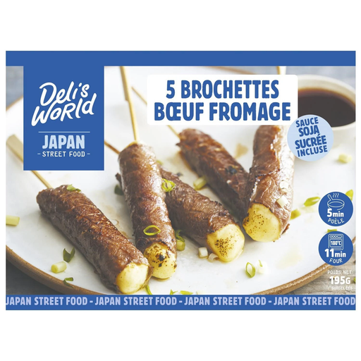 [3760184013728] DELI'S Brochetas de ternera con queso 5 piezas 195 g