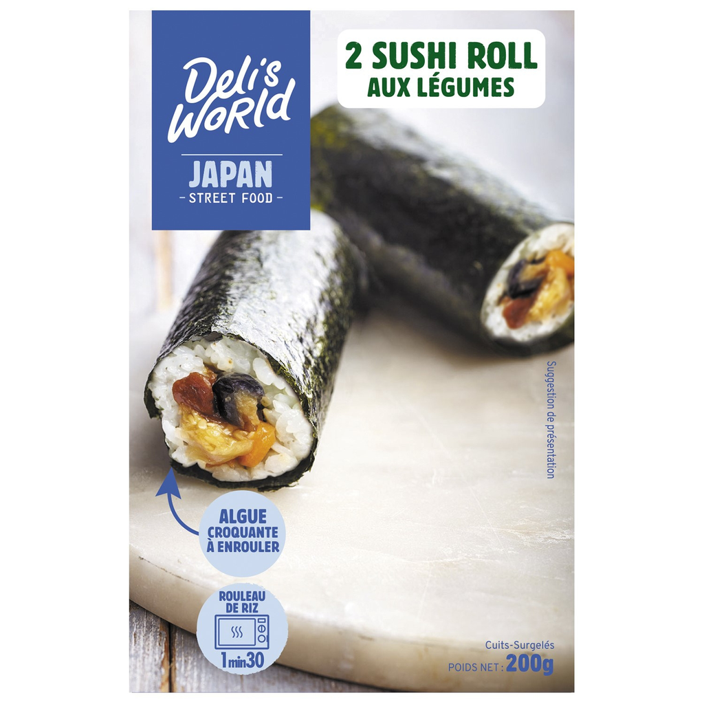 DELI'S WORLD Sushi Roll de Verduras caja de 2 sushi