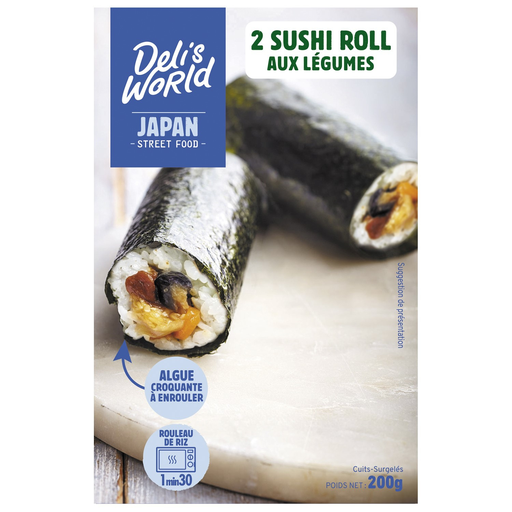 [3760184013766] DELI'S WORLD Sushi Roll de Verduras caja de 2 sushi