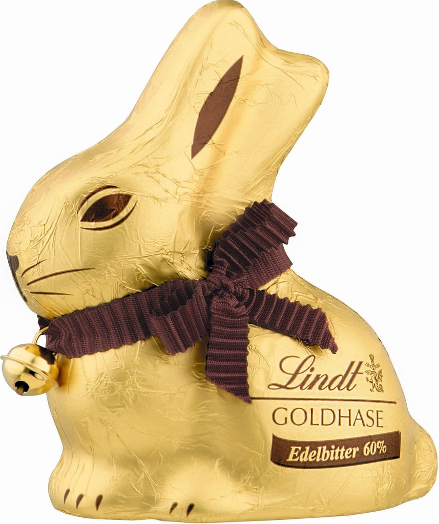 LINDT Conejo de Oro figura de chocolate negro 100 g