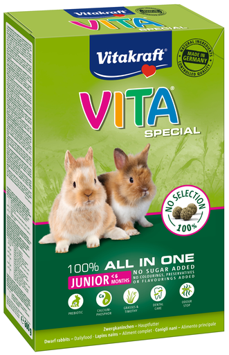 [4008239258403] VITAKRAFT Alimento para Coelho Anão Júnior Granulado Special 600 g