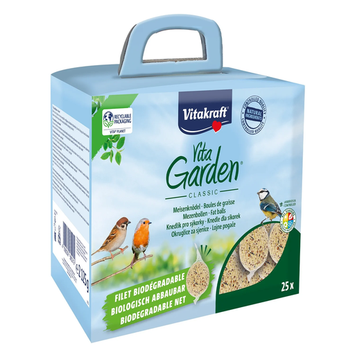 [4008239585219] VITAKRAFT Bolas de Gordura para Pássaros Natural Garden Classic, caixa de 25
