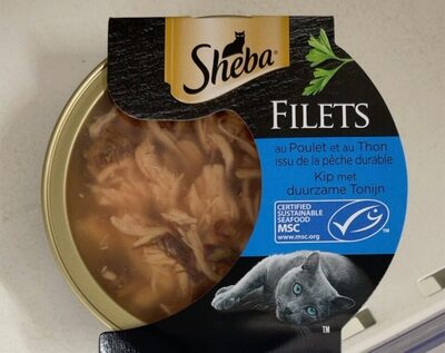 Sheba Pâtée Pour Chat Adulte Filets Poulet Thon 60G