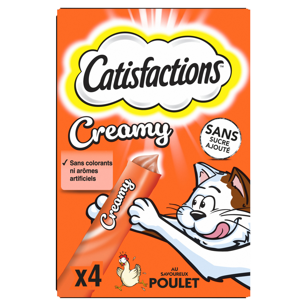 CATISFACTIONS Cat Treats Creamy Snack Chicken 4x10g