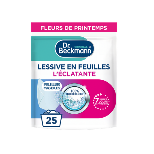 [4008455576510] DR BECKMANN Feuilles Magiques Lessive en feuilles L'éclatante Fleurs de printemps 25 feuilles
