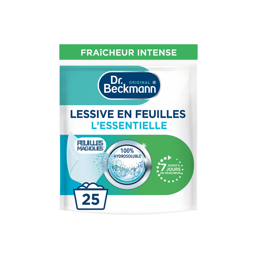 DR BECKMANN Hojas Mágicas Detergente en hojas Esencial Frescor intenso 25 hojas