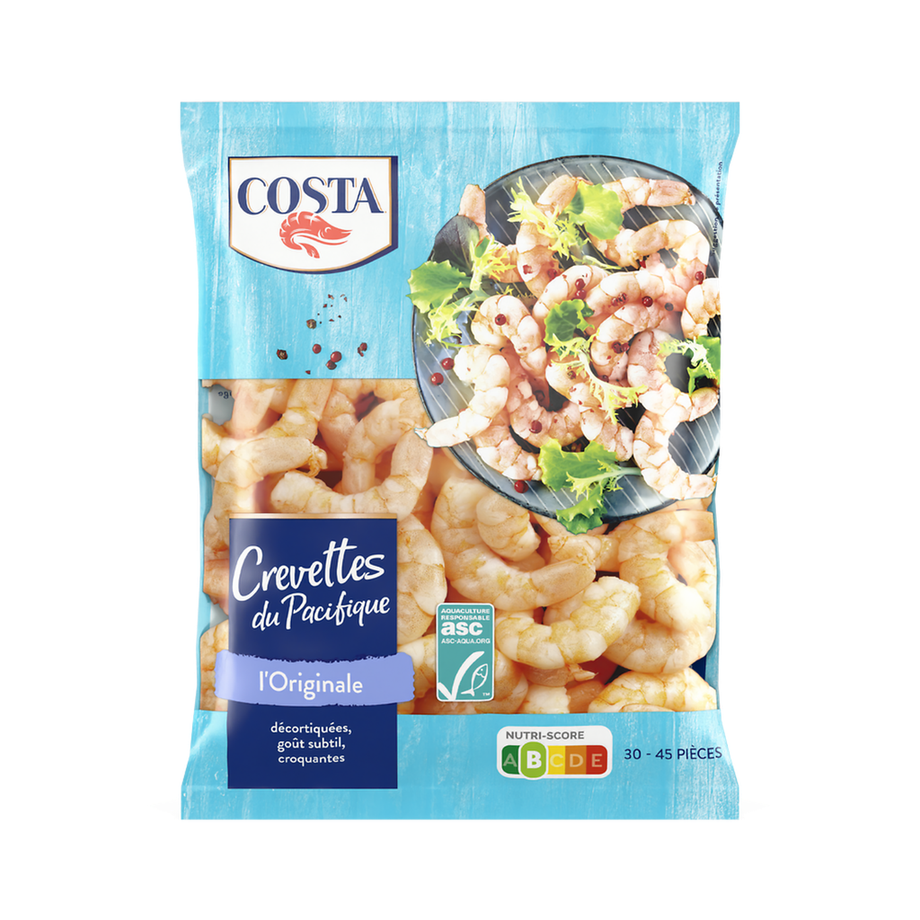 COSTA Crevettes du Pacifique décortiquées ASC 270 g