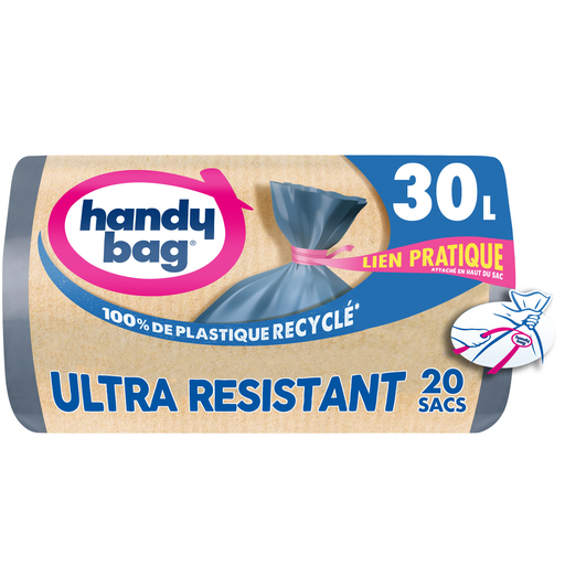 [4008871217684] HANDY BAG Ultra Resistant Drawstring Trash Bags 30 L x20