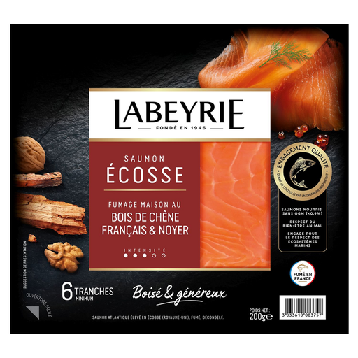[3033610056829] LABEYRIE Scottish Smoked Salmon 4 slices 130 g