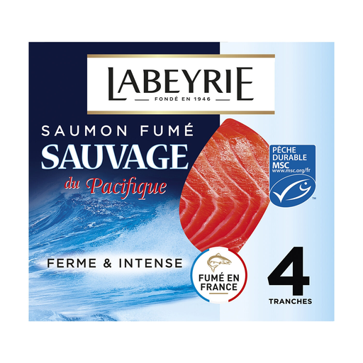 [3033610062516] LABEYRIE Wild Pacific Smoked Salmon 120 g