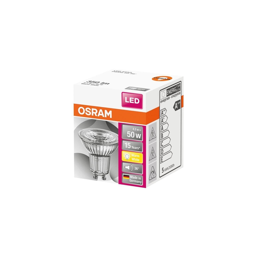 [4058075112568] OSRAM Spot Par16 Led 36° Verre 4,3w=50 Gu10 Chaud