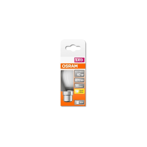[4058075437104] OSRAM Ampoule LED Sphérique Verre Dépoli 4W=40 B22 Chaud