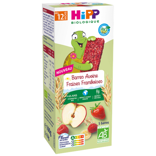 [4062300444805] HIPP Mon Goûter Plaisir Barritas Avena Fresas Frambuesas 100g