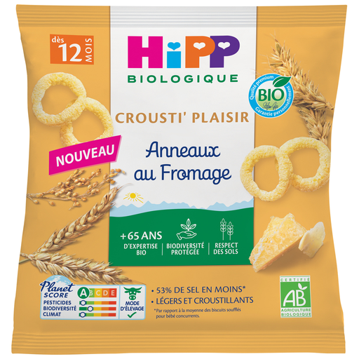 [4062300462236] HIPP Galletas para Bebé Crousti' Plaisir Queso Bio 25 g