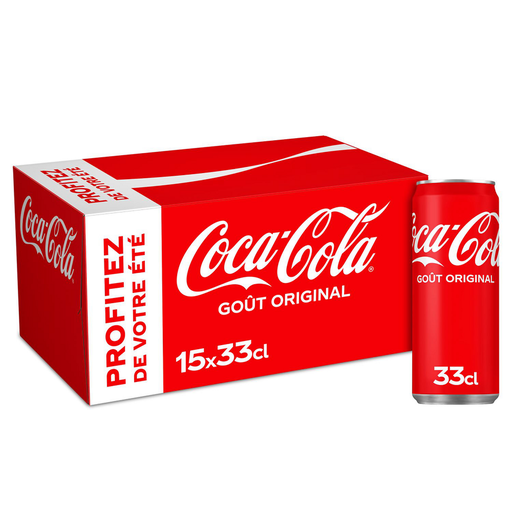 [5000112645460] COCA-COLA Carbonated soft drink with plant extracts original taste 15 cans of 33 cl