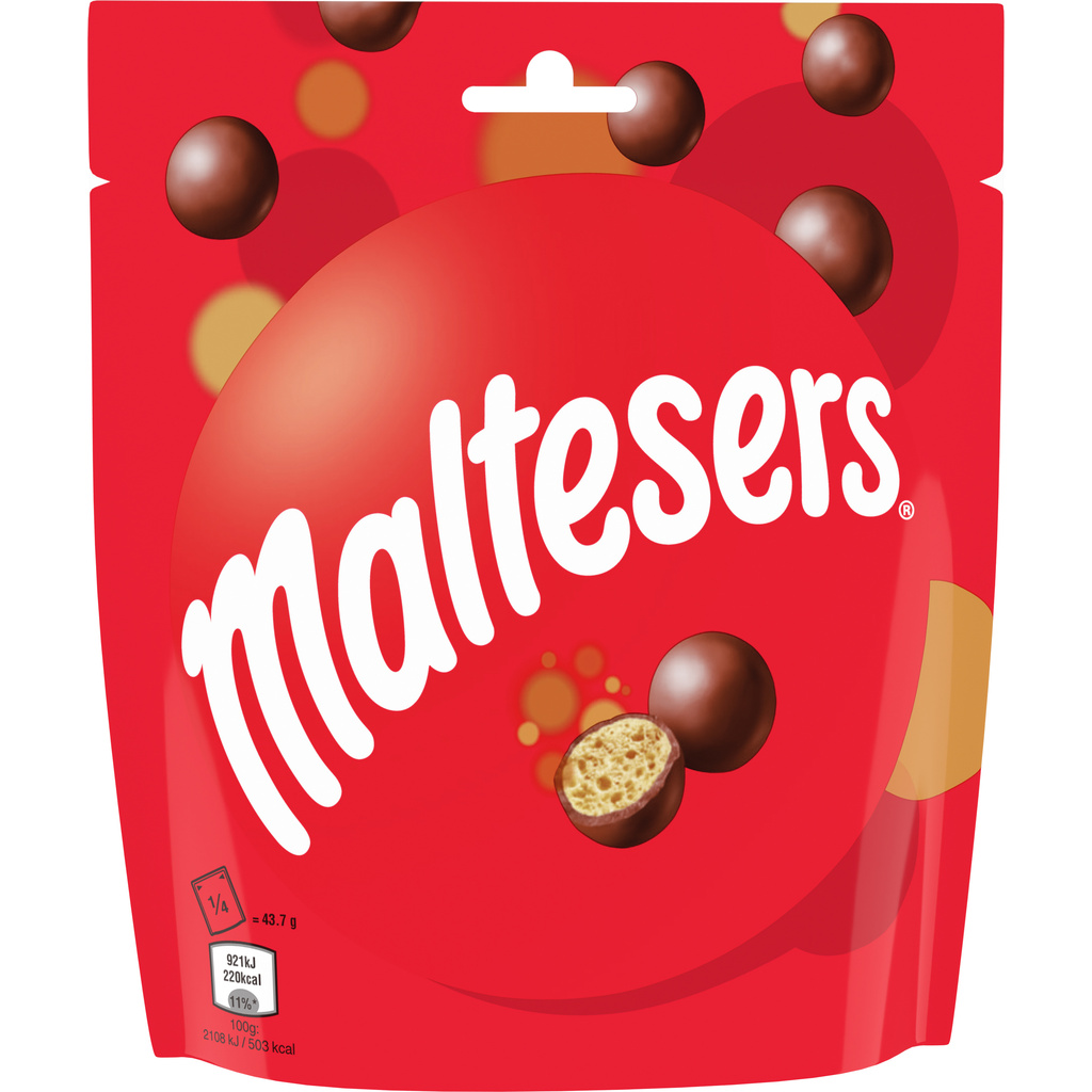 Malesers crunchy milk chocolate coated balls 175 g