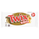 TWIX White barres au biscuit recouvert de caramel enrobés de chocolat blanc 5x2 barres 46 g