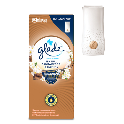 [5000204288308] GLADE Recarga difusor Touch & Fresh Sândalo e Jasmim 10 ml
