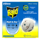 RAID Diffuseur électrique anti-moustiques et mouches Night and Day 1 diffuseur + 1 recharge