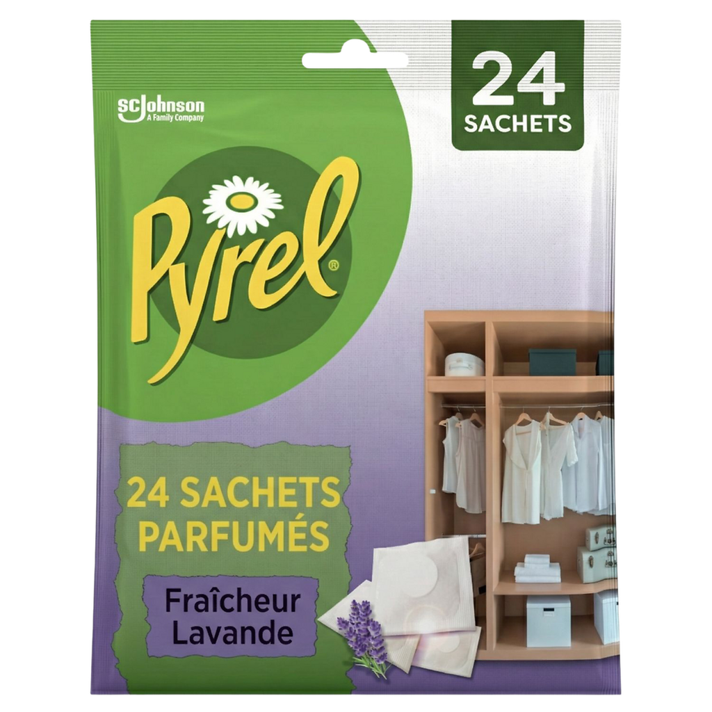 PYREL Lavender Scented Sachets with Lavandin Oil x24