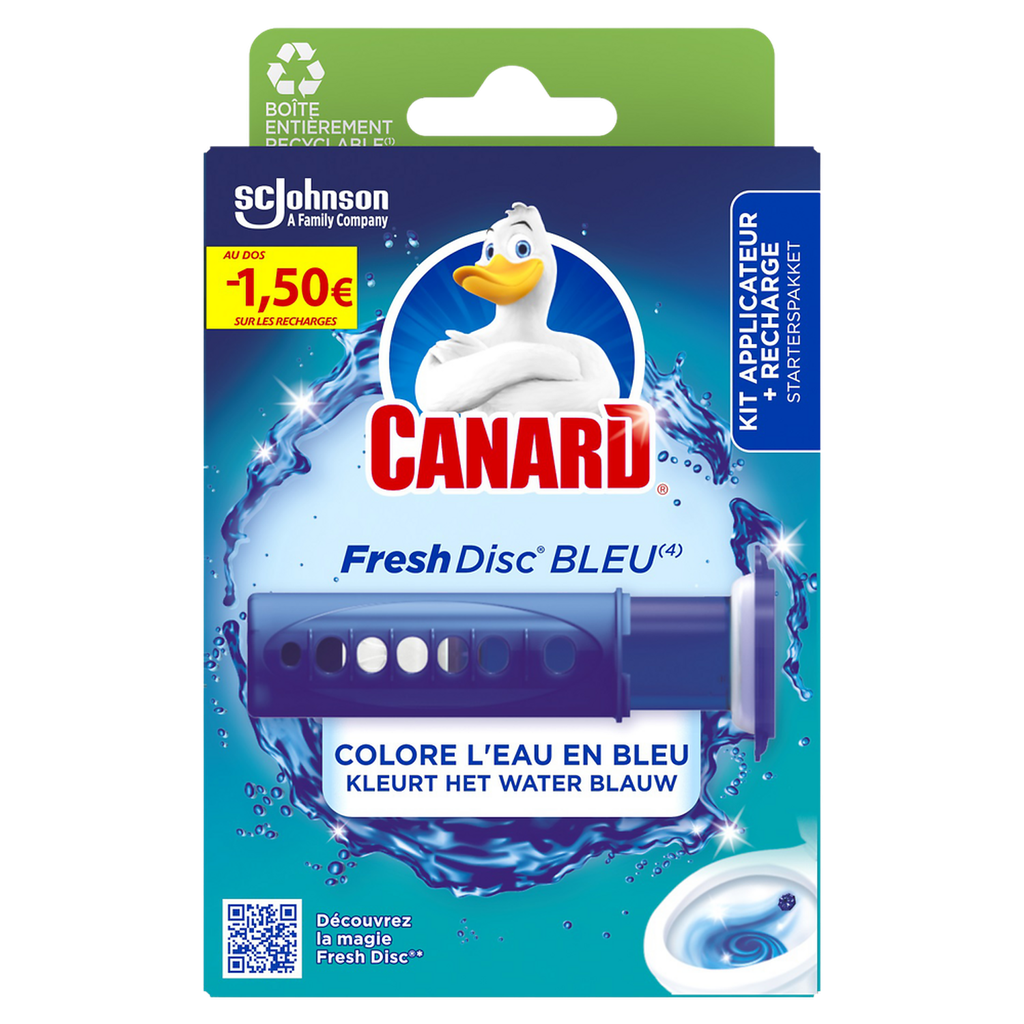Canard Fresh Disc Recharge Bleu Wc 1 Kit Applicateur + 1 Recharge