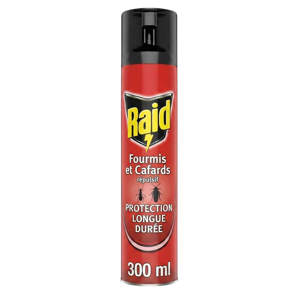 RAID Insecticide Spray Anti-Fourmis et Anti-Cafards 300 ml