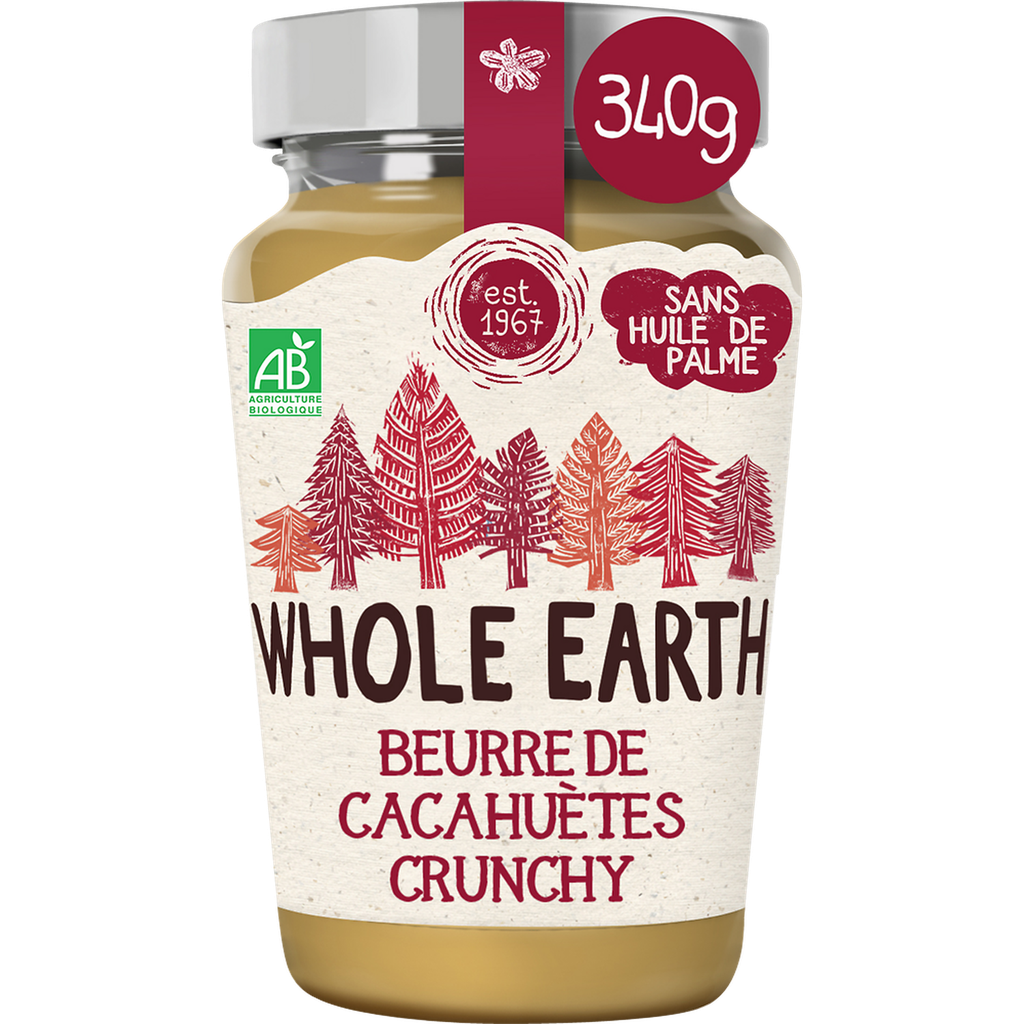 WHOLE EARTH Manteiga de amendoim crunchy 340 g