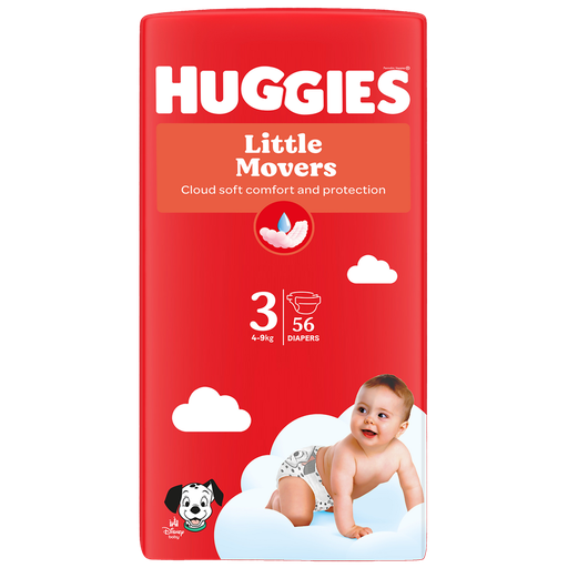 [5029053567570] HUGGIES Little Movers Fraldas Tamanho 3-4, 56 unidades