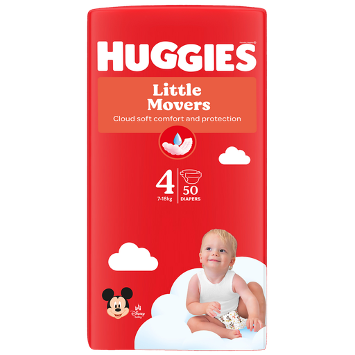 [5029053567587] HUGGIES Little Movers Fraldas Tamanho 4 7-18 kg, pack de 50 fraldas