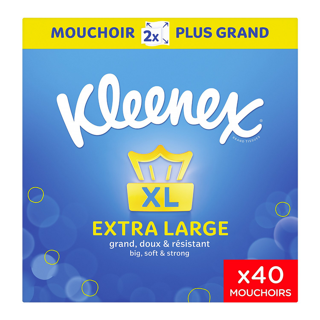 KLEENEX Original Tissues large soft & resistant XL 40 tissues box