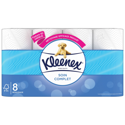 [5029053582832] KLEENEX Toilet Paper 3D Texture Efficient Cleaning 8 rolls