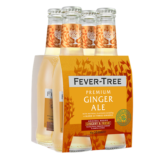 [5060108450096] FEVER TREE Boisson premium ginger ale 4 x 20 cl