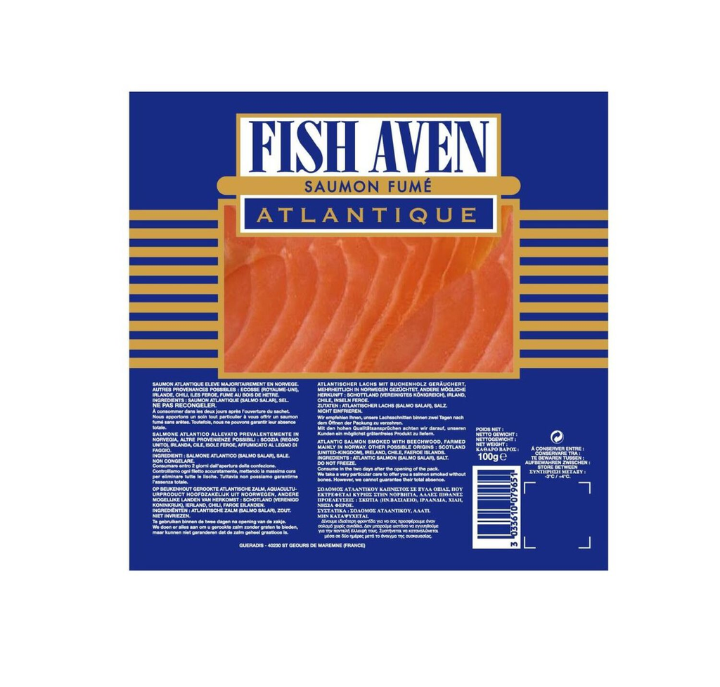 LABEYRIE Salmão fumado atlântico descongelado fish aven 100 g