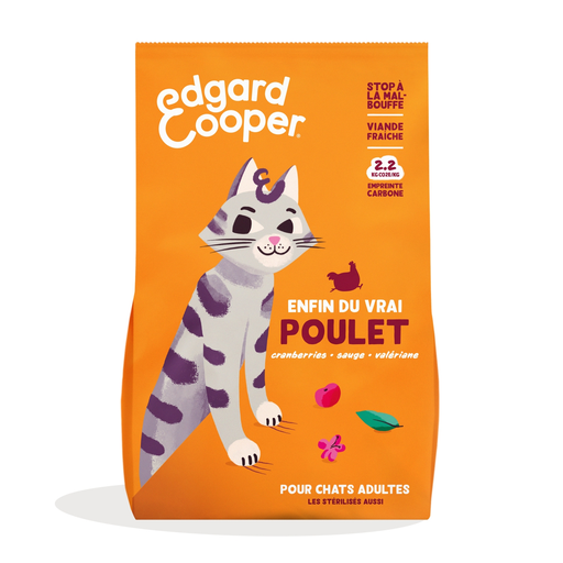 [5407009640421] EDGAR & COOPER Croquettes poulet cranberries sauge et valériane 750 g