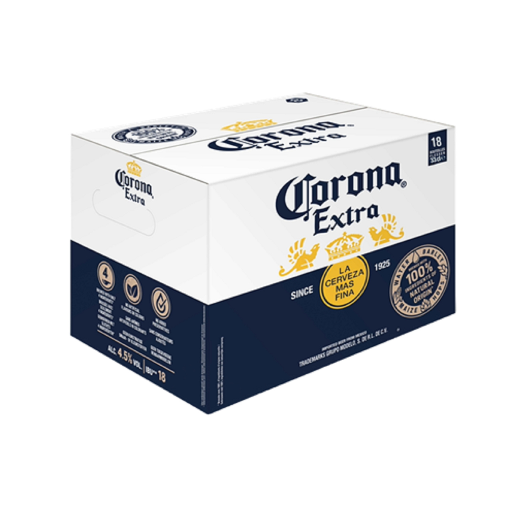 CORONA Cerveja Loura 4,5% 18 x 33 cl