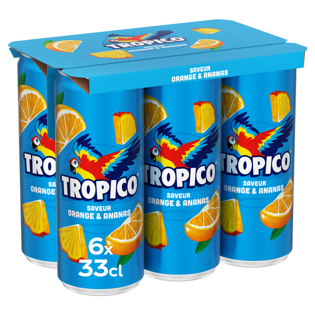 TROPICO Bebida de fruta Laranja Ananás 6 x 33 cl