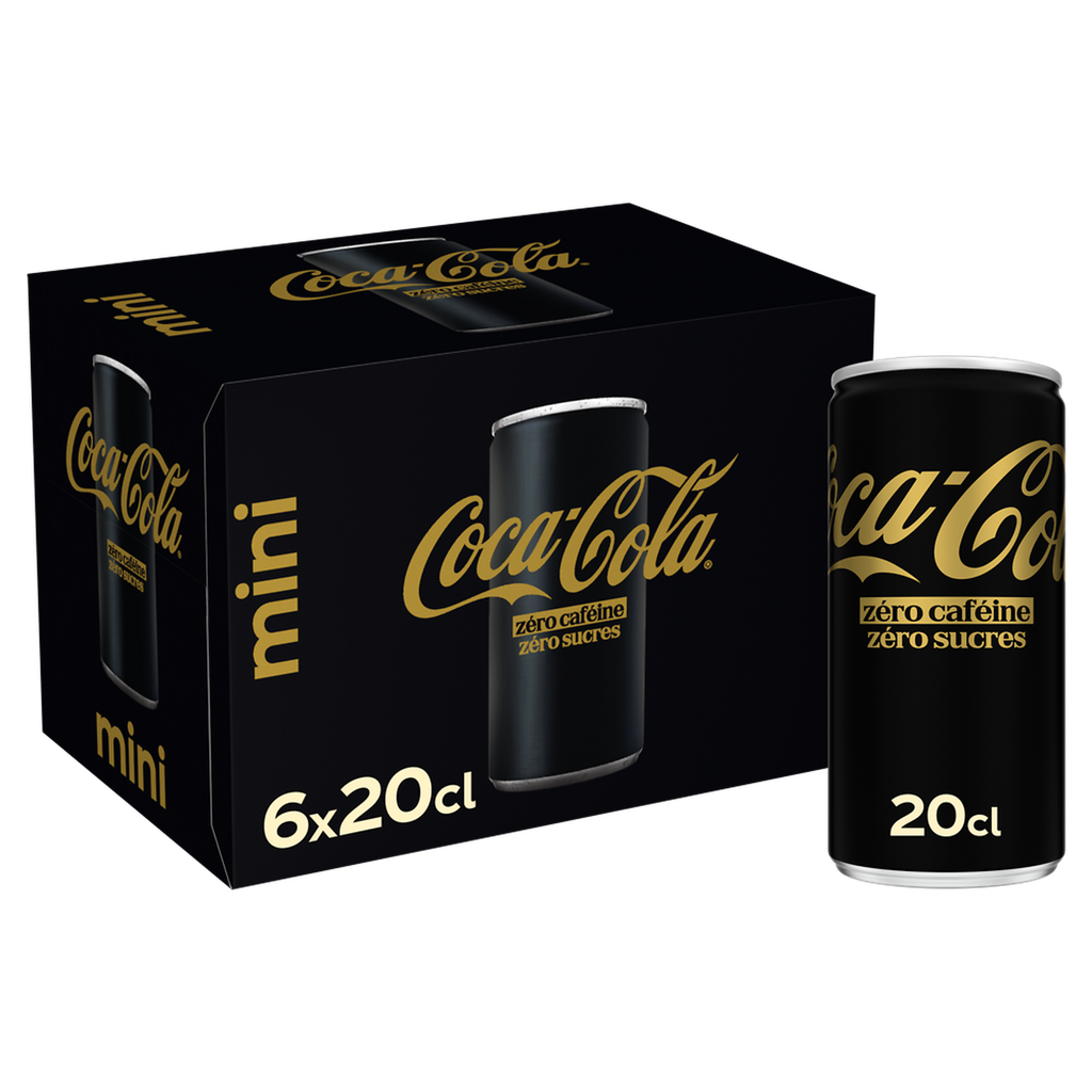 COCA-COLA Carbonated soft drink with plant extracts sugar-free caffeine-free 6 x 20 cl