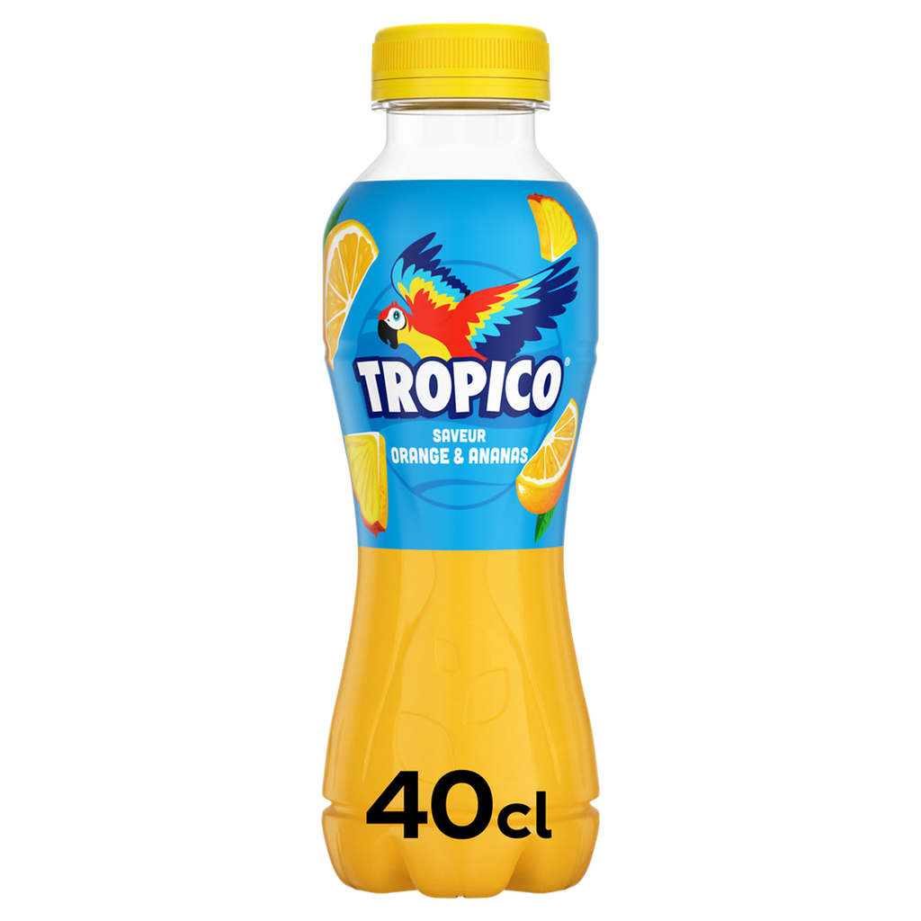 TROPICO Bebida de frutas sabor naranja piña 0.4 L